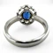 Edwardian Ceylon Sapphire & Diamond Cluster Ring - Saddingtons Jewellery Stand 375 - image 2