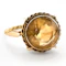 Edwardian Citrine Solitaire Ring - Saddingtons Jewellery Stand 375 - image 1