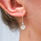 Antique Old-Cut Diamond Platinum And Gold Earrings, 2.60 Carat, Circa 1910 - image 2