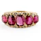 Edwardian 5 Stone Burma Ruby Ring - Saddingtons Jewellery Stand 375 - image 2