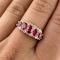 Edwardian 5 Stone Burma Ruby Ring - Saddingtons Jewellery Stand 375 - image 1
