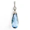 Aquamarine & Diamond Drop Pendant With Chain - Saddingtons Jewellery Stand 375 - image 2