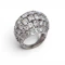 Vintage French Diamond and Platinum Bombé Ring, Circa 1960, 10.50 Carats - image 2