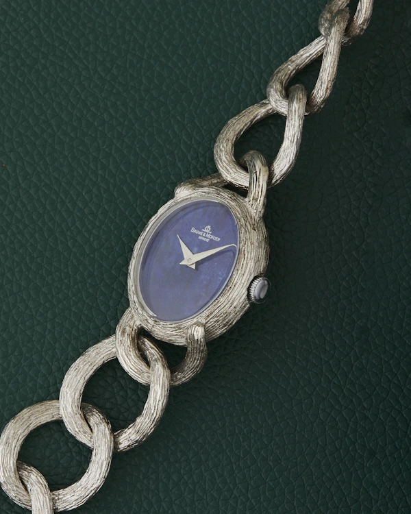 Baume & Mercier Lapis 925 Sterling Silver Bracelet - image 6