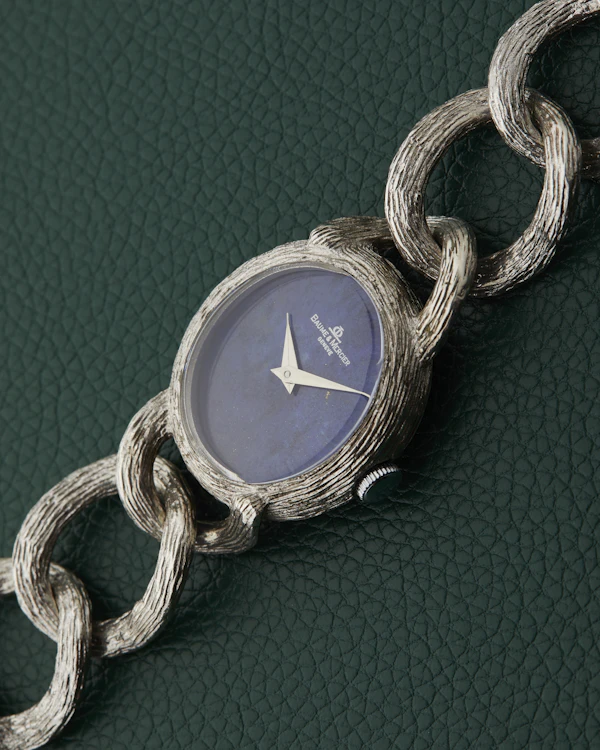 Baume & Mercier Lapis 925 Sterling Silver Bracelet - image 7
