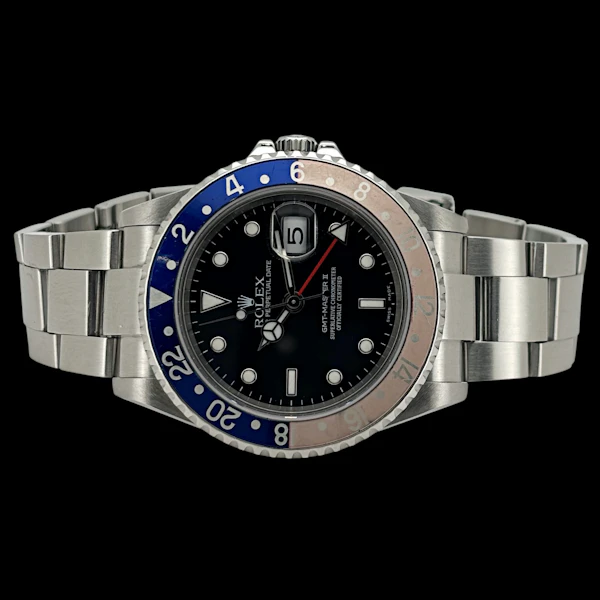 ROLEX GMT MASTER II 16710 PEPSI FADED BEZEL FULL SET NO HOLES CASE 2004 - 16710 - image 4