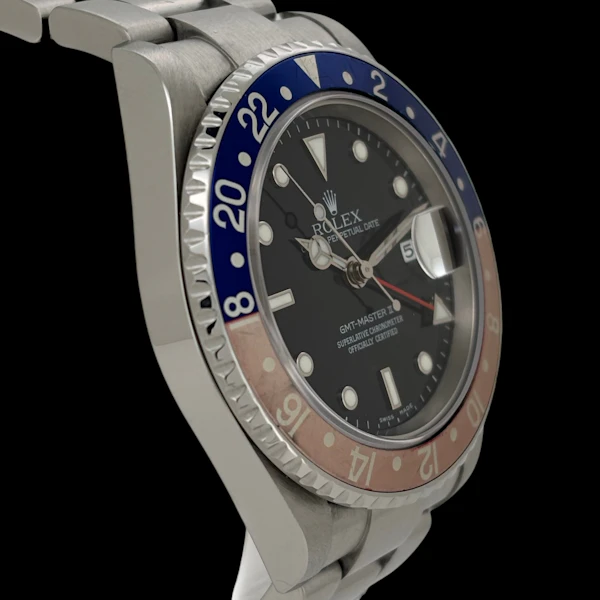 ROLEX GMT MASTER II 16710 PEPSI FADED BEZEL FULL SET NO HOLES CASE 2004 - 16710 - image 3