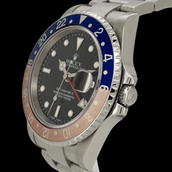 ROLEX GMT MASTER II 16710 PEPSI FADED BEZEL FULL SET NO HOLES CASE 2004 - 16710 - image 2