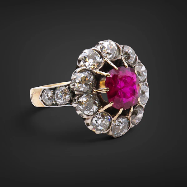 Lovely Victorian Burmese Ruby and Diamond Ring at Deco&Vintage Ltd - image 4