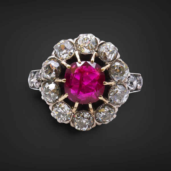 Lovely Victorian Burmese Ruby and Diamond Ring at Deco&Vintage Ltd - image 6
