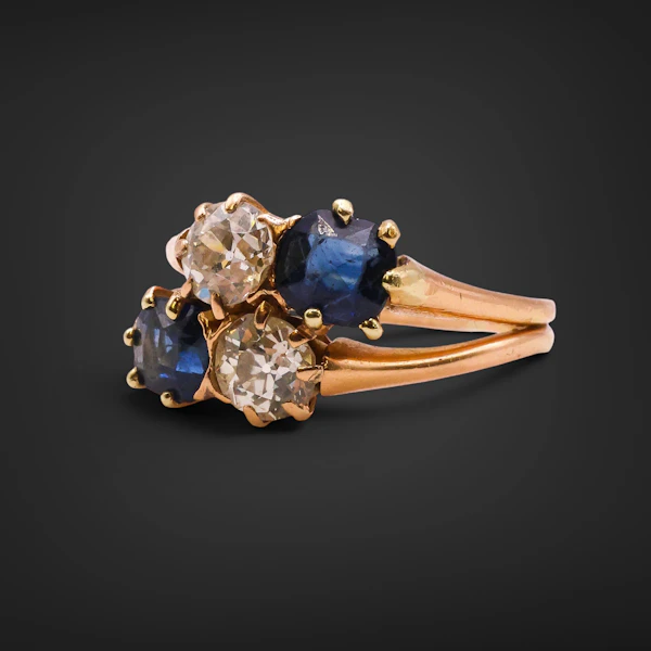 Lovely Victorian French Sapphire and Diamond Ring at Deco&Vintage Ltd - image 5