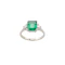 Vintage Platinum Emerald & Diamond Ring Spectrum Antiques - image 1