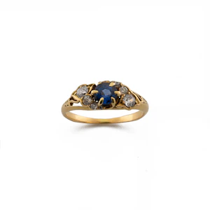 18ct Sapphire and Diamond Ring Spectrum Antiques