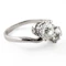Edwardian 2 Stone Diamond Crossover Ring - Saddingtons Jewellery Stand 375 - image 3