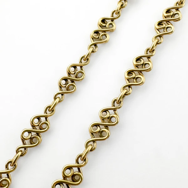 French Art Nouveau Multi-Gem Necklace - Saddingtons Jewellery Stand 375 - image 4