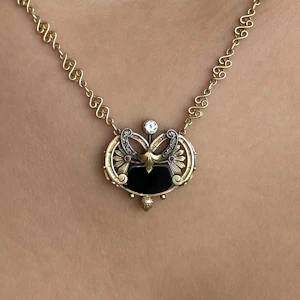 French Art Nouveau Multi-Gem Necklace - Saddingtons Jewellery Stand 375