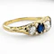 Victorian Diamond & Sapphire 5 Stone Half Hoop Ring - Saddingtons Jewellery Stand 375 - image 2