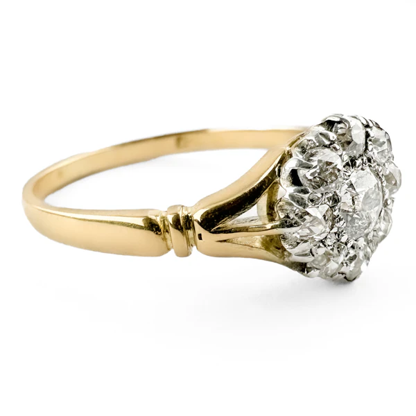 Victorian Diamond Daisy Cluster Ring - Saddingtons Jewellery Stand 375 - image 3