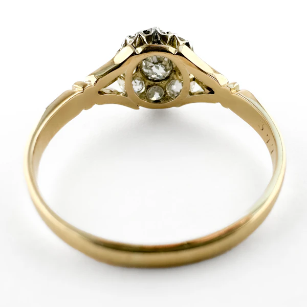 Victorian Diamond Daisy Cluster Ring - Saddingtons Jewellery Stand 375 - image 4