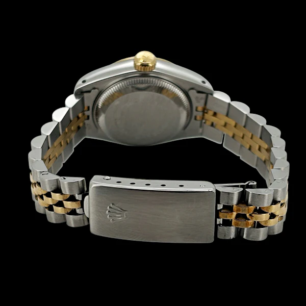 ROLEX LADY DATEJUST 26mm FACTORY CHAMPAGNE STEEL/GOLD DIAMOND DIAL JUBILEE BRACELET FULL SET 1991 - 69173 - image 5