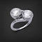 Antique Edwardian Platinum "Toi et Moi" Old Cut Diamond Ring - image 6