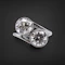 Antique Edwardian Platinum "Toi et Moi" Old Cut Diamond Ring - image 3