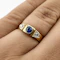 Edwardian Ceylon Sapphire & Diamond Gypsy Ring - Saddingtons Jewellery Stand 375 - image 5