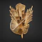 Floral ruby gold brooch - image 4