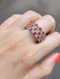 Burma Ruby & Diamond Ring 18k rose gold - image 2