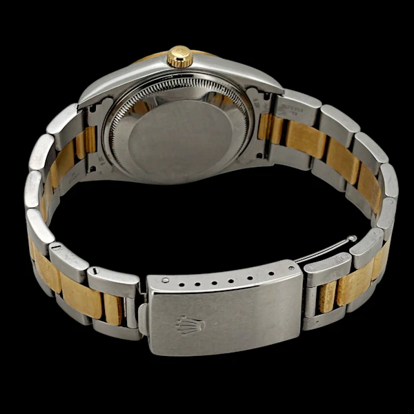 ROLEX OYSTER PERPETUA DATE 34mm STEEL/GOLD UNPOLISHED MINT ca 2002 - 15233 - image 5
