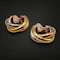 Vintage Cartier 18k Tri-Colour Gold Trinity Hoop Earrings - image 4