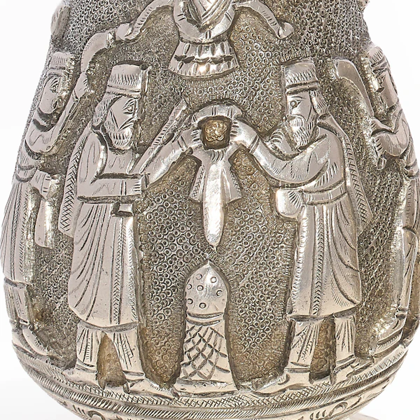 A pair of (Qajar period) silver flower vases, made in Isfahan or Shiraz, late 19th or early 20th century. - image 2