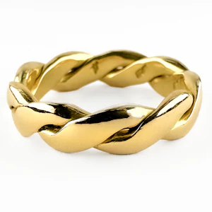 1970 Kutchinsky Twisted Gold Band - Saddingtons Jewellery Stand 375