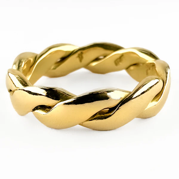 1970 Kutchinsky Twisted Gold Band - Saddingtons Jewellery Stand 375 - image 1