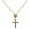 Victorian 15ct Gold Turquoise Cross Necklace- Spectrum Antiques - image 2