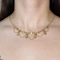 Peridot and Seed Pearl Fringe Necklace in 15ct Gold- Spectrum Antiques - image 2