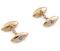 Antique 15ct Gold and Turquoise Chain Link Cufflinks c.1900- Spectrum Antiques - image 2