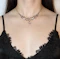Edwardian 9ct Gold and Silver Moonstone Festoon Necklace- Spectrum Antiques - image 2