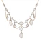 Edwardian 9ct Gold and Silver Moonstone Festoon Necklace- Spectrum Antiques - image 4
