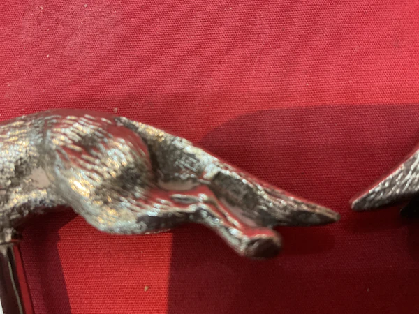 Antique silver corkscrew & bottle opener as running fox - image 3