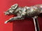 Antique silver corkscrew & bottle opener as running fox - image 4