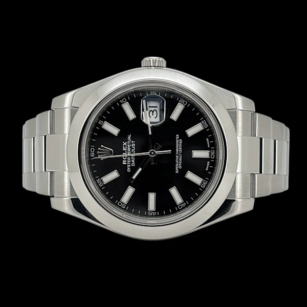 ROLEX DATEJUST II BLACK INDEX OYSTER 116300 - image 4