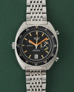 Heuer Autavia Ref. 15630 Orange Boy Gay Freres BoR Bracelet 1971