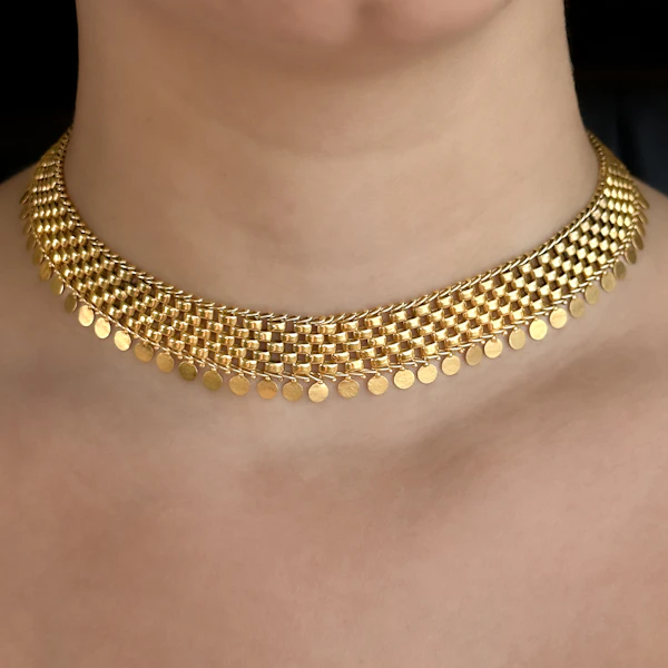 Late Victorian Gold Collar - Saddingtons Jewellery Stand 375 - image 1