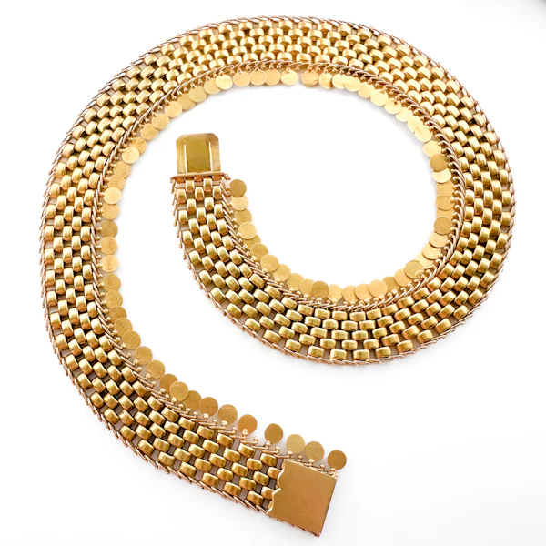 Late Victorian Gold Collar - Saddingtons Jewellery Stand 375 - image 2