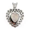 Vintage Opal & 1.40ct Diamond Heart Pendant - Saddingtons Jewellery Stand 375 - image 3