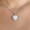 Vintage Opal & 1.40ct Diamond Heart Pendant - Saddingtons Jewellery Stand 375 - image 4
