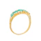 Victorian Emerald & Diamond Five Stone Ring - image 2