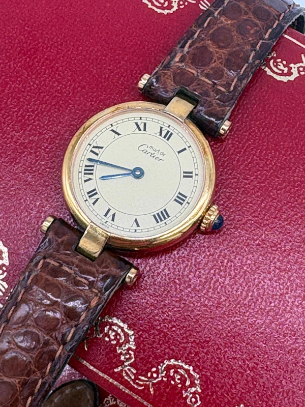 Cartier Vendome 590004 Original Cartier Box and Papers 1989 Cartier Strap - image 11