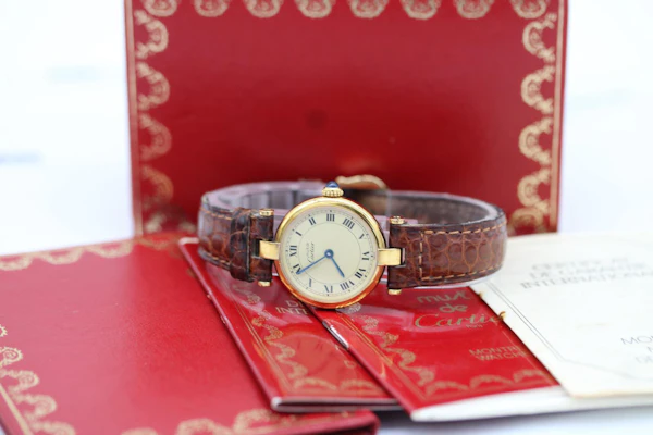 Cartier Vendome 590004 Original Cartier Box and Papers 1989 Cartier Strap - image 10
